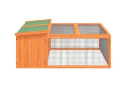 vidaXL Kaninchenstall Braun 117,5x97x47,5 cm Massivholz Kiefer