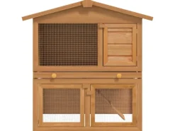 vidaXL Kaninchenstall Kleintierhaus Hasenstall 3 Türen Holz