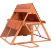 vidaXL Kaninchenstall 152x127x109,5 cm Massivholz Tanne