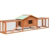 vidaXL Kaninchenstall 310x70x87 cm Kiefernholz & Tannenholz