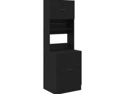 vidaXL Küchenschrank mit Regal Schwarz Eichen-Optik 60 x 50 x 180 cm 3365557