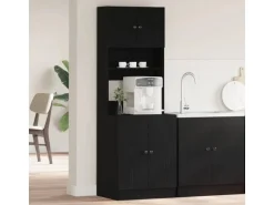 vidaXL Küchenschrank mit Regal Schwarz Eichen-Optik 60 x 50 x 180 cm 3365557