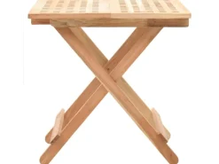vidaXL Klappbarer Beistelltisch Walnussholz Massiv 50x50x49 cm