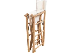 vidaXL Klappbarer Regiestuhl 2 Stk. Bambus und Canvas