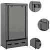 vidaXL Kleiderschrank Grau 87 x 49 x 159 cm Stoff