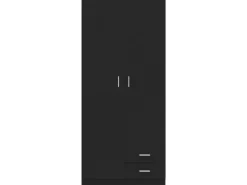 vidaXL Kleiderschrank Schwarz 80x52x180 cm Holzwerkstoff
