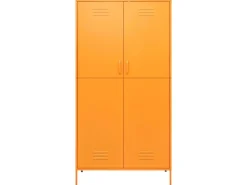 vidaXL Kleiderschrank Senfgelb 90x50x180 cm Stahl
