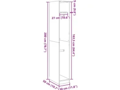 vidaXL Kleiderschrank Weiß 30x50x200 cm Holzwerkstoff 3307774