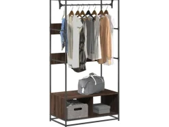 vidaXL Kleiderständer Braun Eichen-Optik 90x50x180 cm Holzwerkstoff 849298