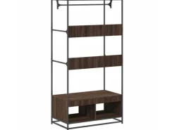 vidaXL Kleiderständer Braun Eichen-Optik 90x50x180 cm Holzwerkstoff 849298