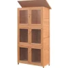 vidaXL Kleintier-/Kaninchenstall 6 Boxen Holz