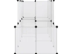 vidaXL Kleintierkäfig Transparent 142x74x93 cm PP und Stahl