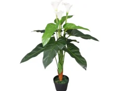 vidaXL Künstliche Calla-Lilie mit Topf 85 cm Weiß