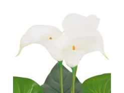 vidaXL Künstliche Calla-Lilie mit Topf 85 cm Weiß