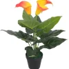 vidaXL Künstliche Calla-Lilie mit Topf 45 cm Rot und Gelb