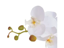vidaXL Künstliche Orchidee mit Topf 75 cm Weiß
