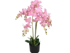 vidaXL Künstliche Orchidee mit Topf 75 cm Rosa