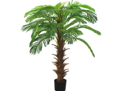 vidaXL Künstliche Palme Cycas mit Topf 140 cm Grün
