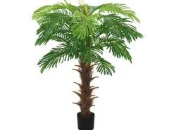 vidaXL Künstliche Palme Cycas mit Topf 140 cm Grün