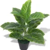 vidaXL Künstliche Taro-Pflanze mit Topf 45 cm Grün