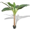 vidaXL Künstlicher Bananenbaum mit Topf 150 cm Grün