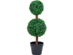 vidaXL Künstlicher Buchsbaum mit Topf Kugelform Grün 60 cm