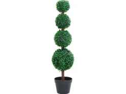 vidaXL Künstlicher Buchsbaum mit Topf Kugelform Grün 90 cm