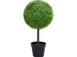 vidaXL Künstlicher Buchsbaum mit Topf Kugelform Grün 50 cm