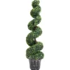 vidaXL Künstlicher Buchsbaum mit Topf Spiralform Grün 117 cm