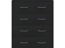 vidaXL Kommode mit 4 Schubladen 60x30,5x71 cm Schwarz 342577