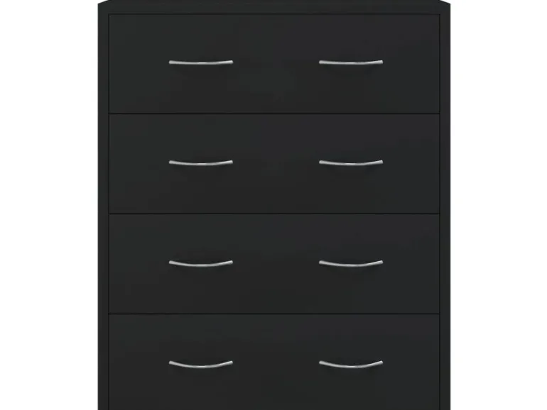 vidaXL Kommode mit 4 Schubladen 60x30,5x71 cm Schwarz 342577