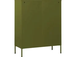 vidaXL Kommode Olivgrün 80x35x101,5 cm Stahl