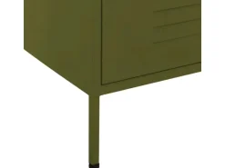 vidaXL Kommode Olivgrün 80x35x101,5 cm Stahl