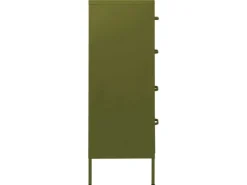 vidaXL Kommode Olivgrün 80x35x101,5 cm Stahl