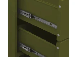 vidaXL Kommode Olivgrün 80x35x101,5 cm Stahl