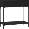 vidaXL Konsolentisch Schwarz 75x34,5x75 cm Holzwerkstoff Modell 1