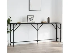 vidaXL Konsolentisch Schwarz 200x29x75 cm Holzwerkstoff