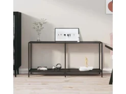vidaXL Konsolentisch Schwarz 160x35x75,5 cm cm Hartglas
