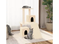 vidaXL Kratzbaum mit Sisal-KratzSäulen Creme 82 cm Modell 3