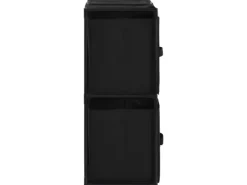 vidaXL Lagerschrank mit 4 Stoffkörben Schwarz 63×30×71 cm Stahl