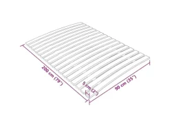 vidaXL Lattenrost mit 17 Latten 90x200 cm1123457
