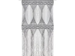 vidaXL Makramee Vorhang Anthrazit 140x240 cm Baumwolle Modell 5