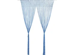 vidaXL Makramee Vorhang Blau 140x240 cm Baumwolle Modell 3