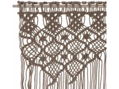 vidaXL Makramee Vorhang Taupe 140x240 cm Baumwolle Modell 6