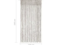 vidaXL Makramee Vorhang Taupe 140x240 cm Baumwolle Modell 4