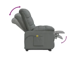 vidaXL Massagesessel Dunkelgrau Stoff Modell 32