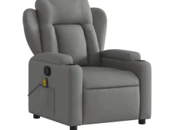 vidaXL Massagesessel Dunkelgrau Samt Modell 9