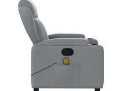 vidaXL Massagesessel Hellgrau Stoff Modell 5