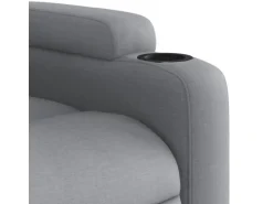 vidaXL Massagesessel Hellgrau Stoff Modell 5