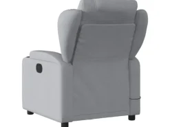 vidaXL Massagesessel Hellgrau Stoff Modell 5